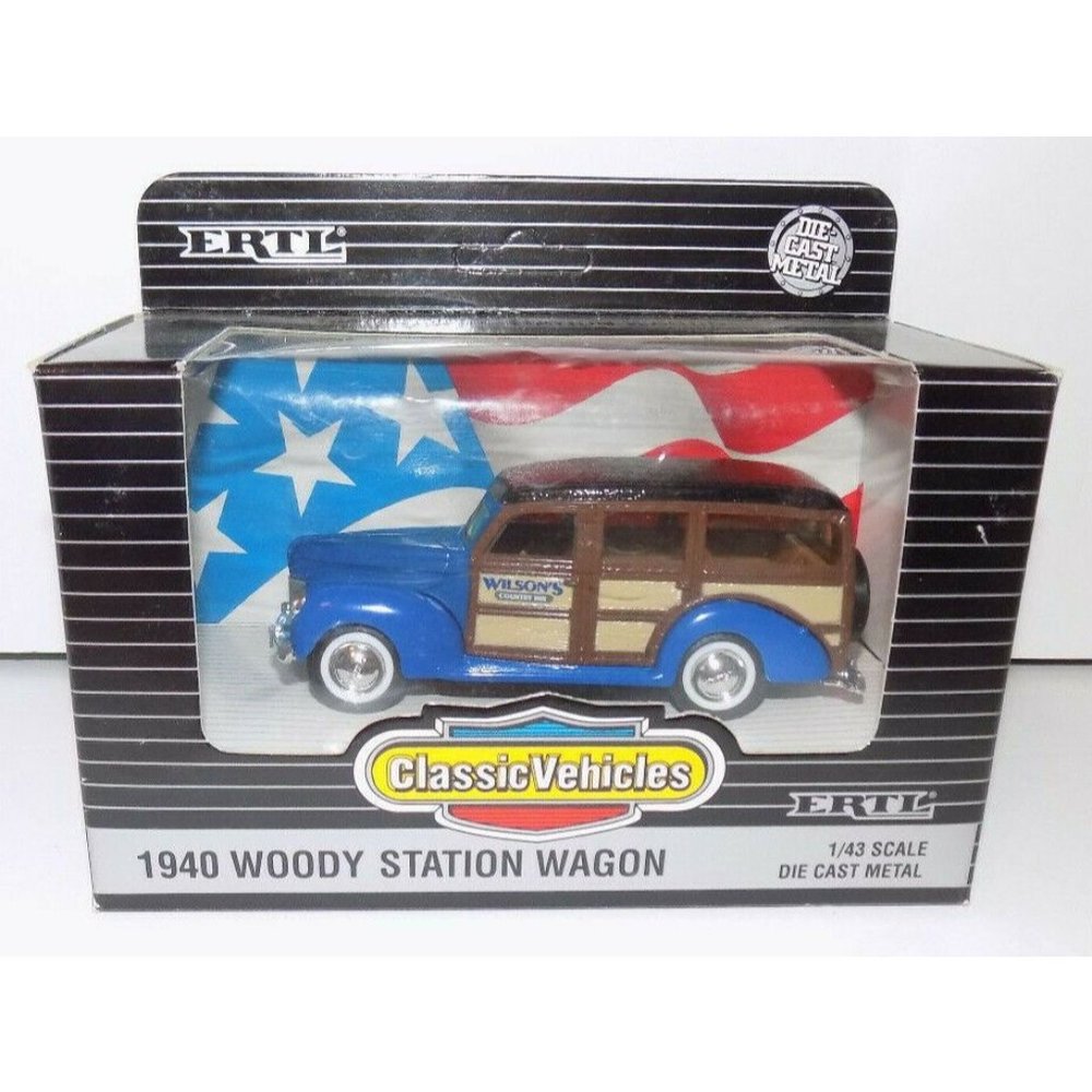 ERTL Classic Vehicles 1940 FORD Woody Station Wagon Wilsons Country Farm 1:43